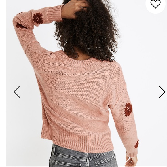 NWT Madewell Flower Embroidered Sweater - Picture 4 of 10